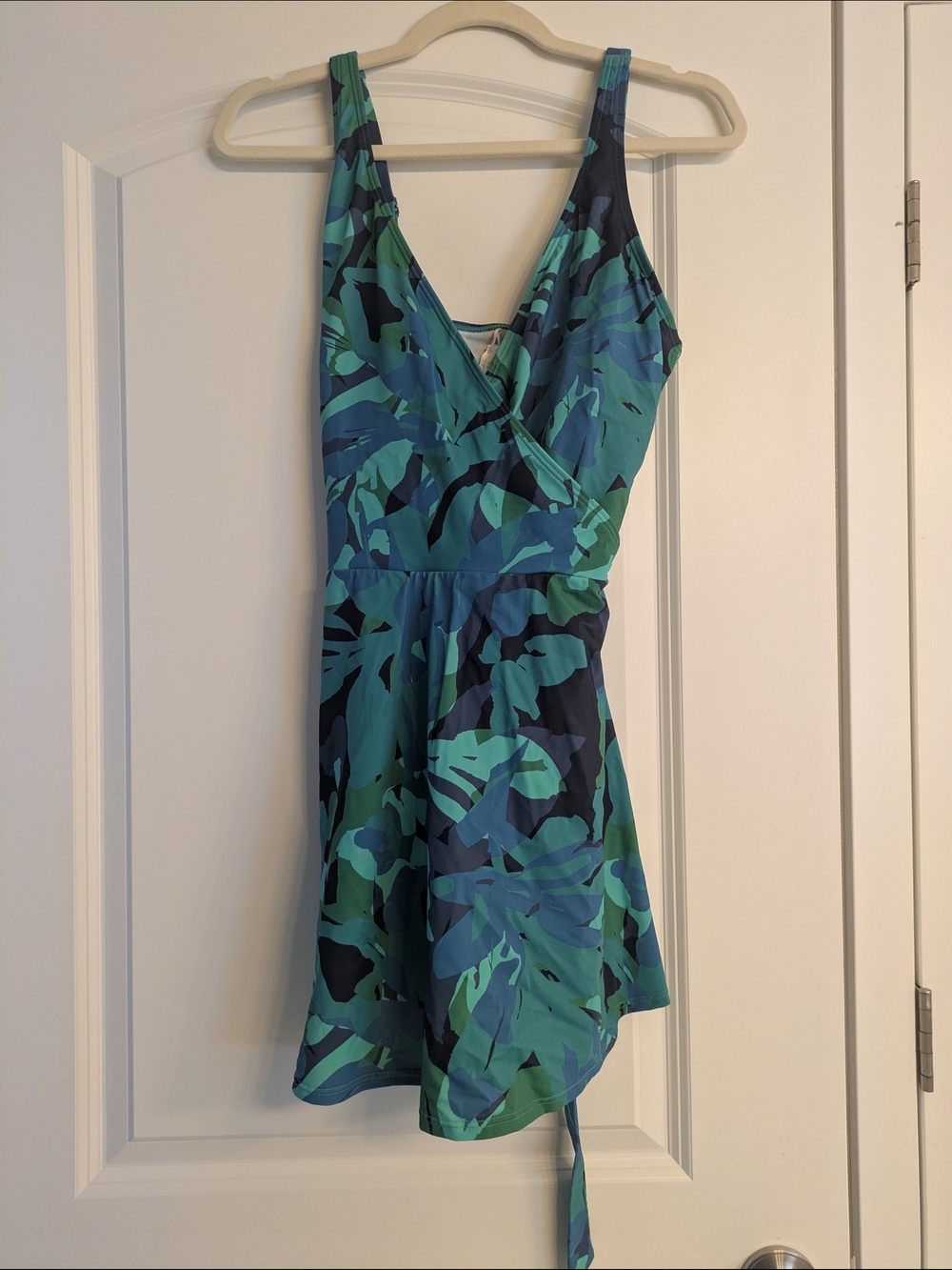 VENUS Blue Teal Green Tropical One-Piece Swim Dress